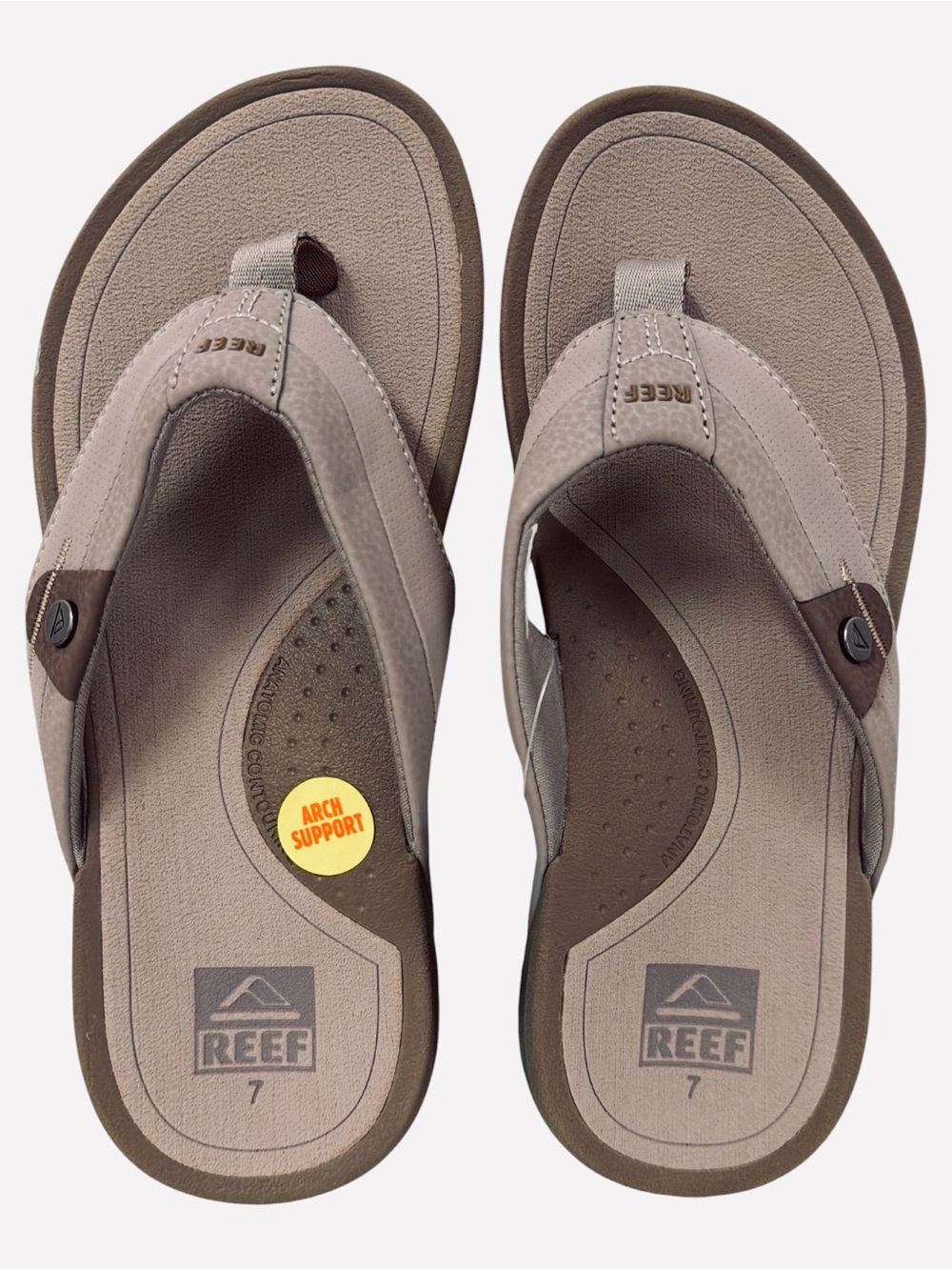 Reef Pacific Slate Sandal Comfort Flip Flop Taupe/Fossil Men's Size 7